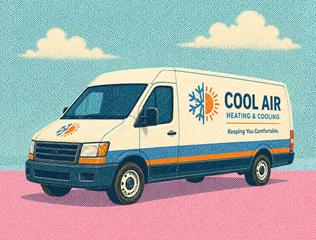 air conditioning work van