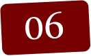 Angled red rectangle with 06 inside over a layered paper background 