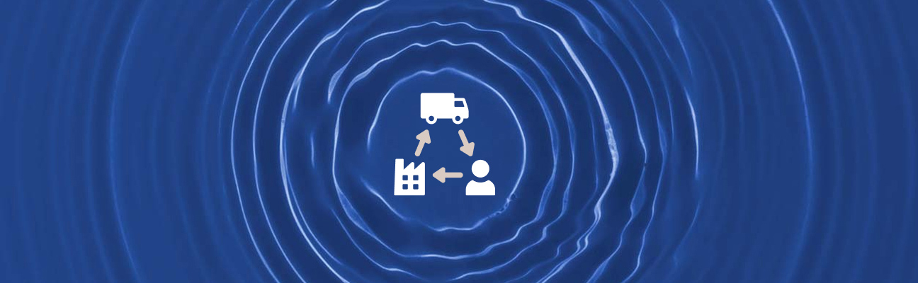 ripple with supply chain icon