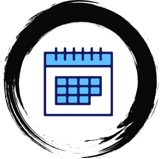 circle with a calendar icon in the center