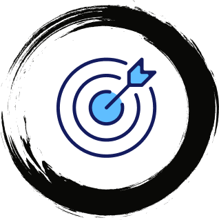 circle with a target icon in the center