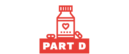 An icon of a bottle of medicine above the label "Part D"